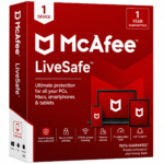 McAfee LiveSafe 1 Device 1 Year